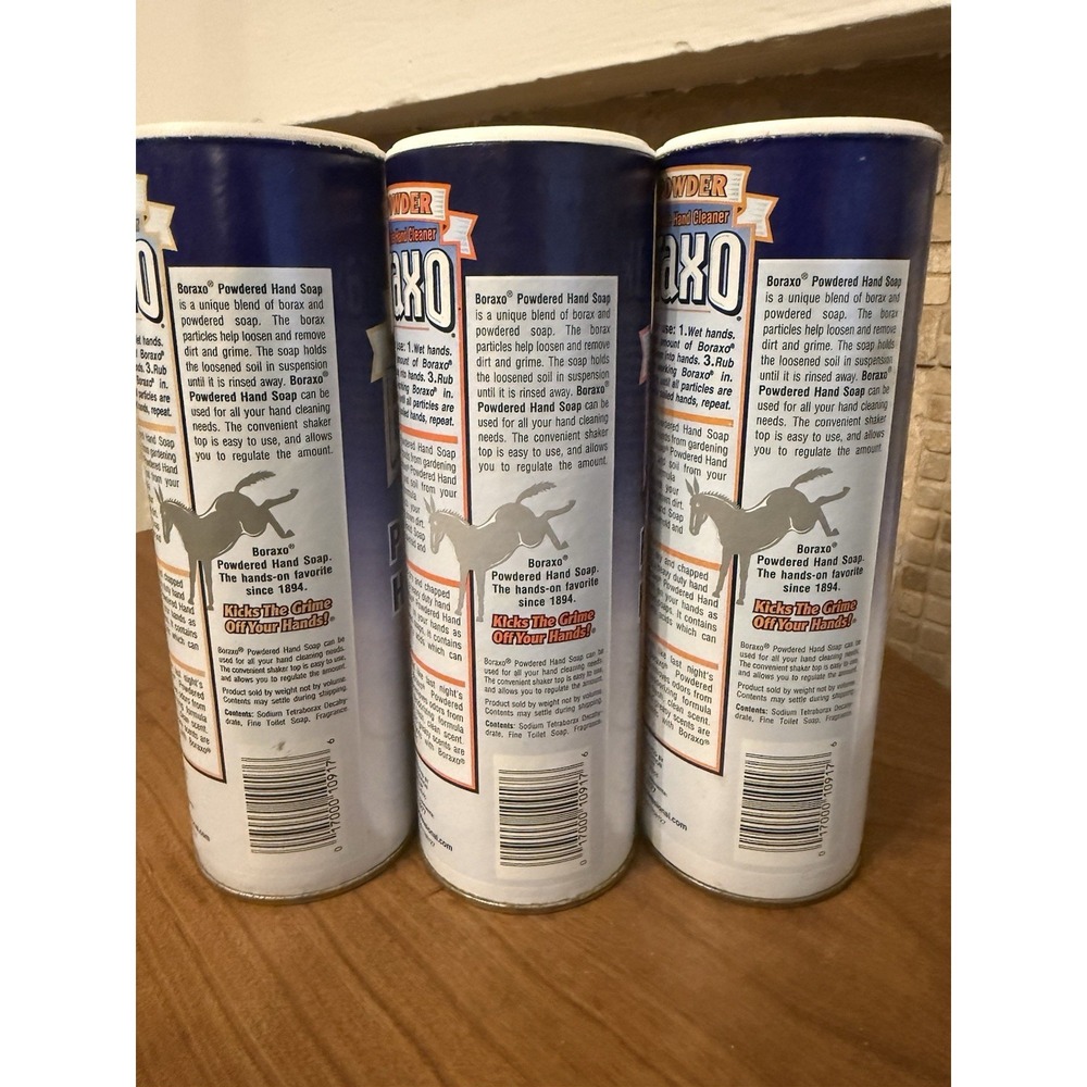 (3) Boraxo Powdered Hand Soap Pro Power The Original 12 oz New Sealed - Picture 3 of 9